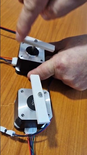 Stepper Motor Experiment Used as a Generator | One Motor Powers Another