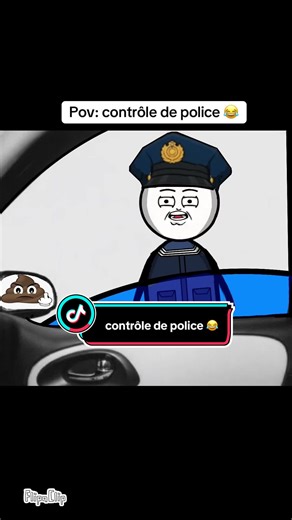 contrôle de police 😂 crédit :@LIMITE LIMITE #humour #animation