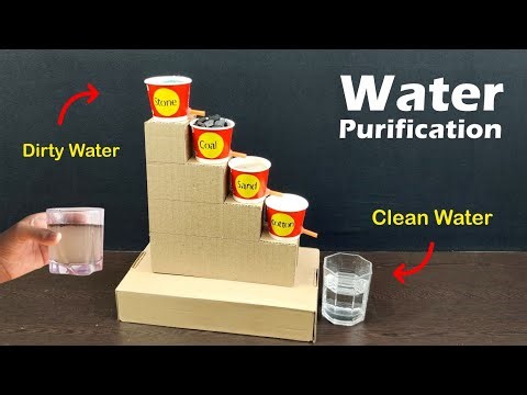 Water Purification Working Model|| Water Filter|| Water Purifier Project #water #waterfilter #diy
