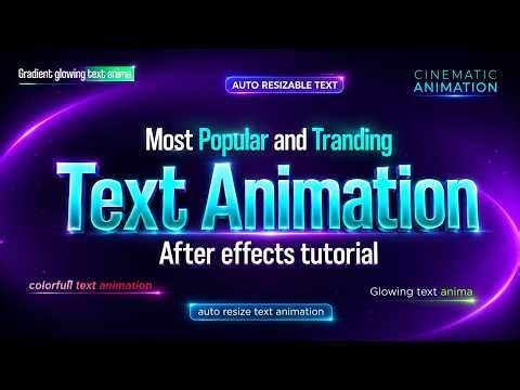 Most Popular and Tranding TEXT animation in after effects tutorial | motion graphics tutorial