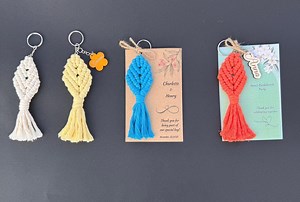 Personalized Macrame Keychain Favor for Weddings, Bachelorette Parties and Special Events - Etsy