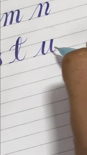 How to Write Small Letter U u in Calligraphy | Learn Calligraphy with Ball Pen | Alphabets Lettering
