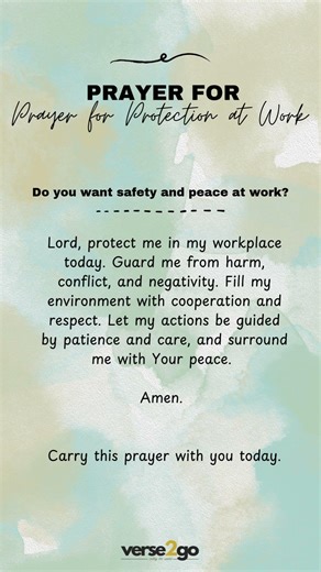 Prayer for Protection at Work