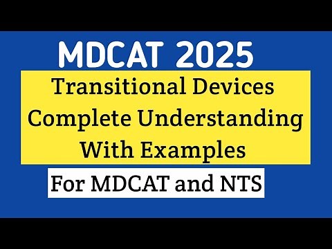 Transitional Devices in Urdu/Hindi | MDCAT 2024 | English Portion Preparation