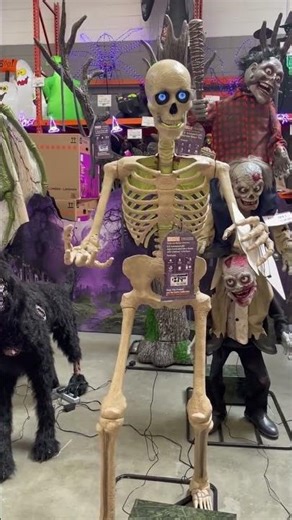 💀6.5ft animated LED app controlled ultra skelly demo🎃￼￼