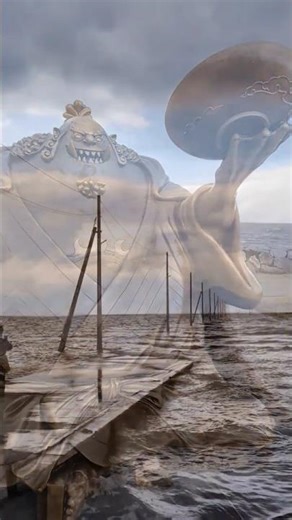 長部田海床路 ジンベイ像 熊本県宇土市住吉町