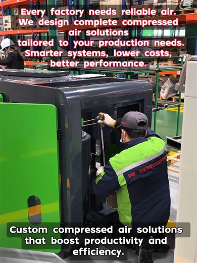 Custom compressed air solutions that boost productivity and efficiency.Every factory needs reliable air. We design complete compressed air solutions tailored to your production needs. Smarter systems, lower costs, better performance.#compressedair #IndustrialEfficiency #SmartFactory #SeizeAir #EnergySaving