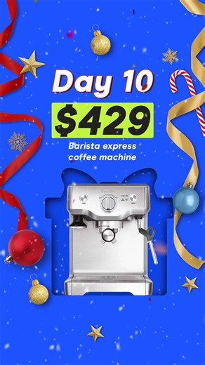 finder on Instagram: "🔔 Day 10! ☕🤎 Up for grabs: Barista Express Coffee Machine worth $429 🥐✨ 🎄 Unwrap today’s win and return tomorrow for another hit of Switchmas joy How you can win: 👍 Like Finder’s giveaway post 🔍 Follow @finder.au 💬 Comment “Switchmas” 📝 Complete the form on Finder"