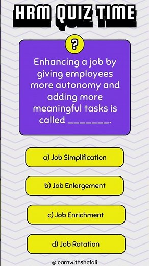 HRM Multiple Choice Questions: Test Your Knowledge! #hrm #humanresourcemanagement