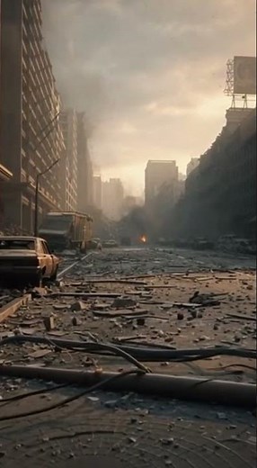 Destroyed City Aftermath 🌆 | Cinematic Apocalypse in 15 Seconds #viralshorts #aiart