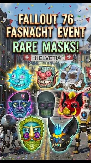 Fallout 76 Fasnacht: Every Rare Mask Showcase