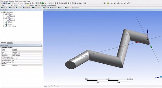 ✅ Ansys DesignModeler - Extrude, Revolve, Sweep & Skin/Loft - CFD.NINJA