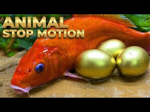 Satisfying Stop Motion Animation in 4K | Stop Motion Fish Cook