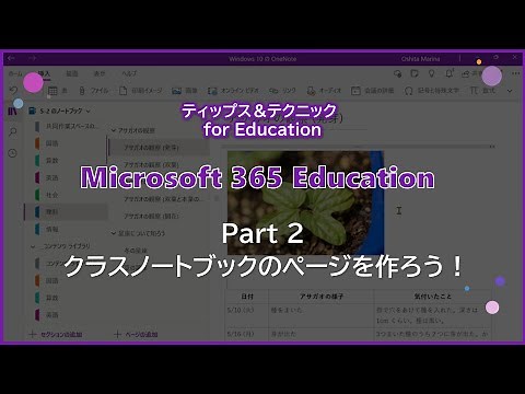 【Microsoft 365 Education】 Part 2 : クラスノートブックのページを作ろう !