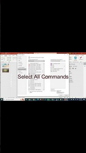 Add merge shapes option in Quick Access Toolbar in PowerPoint