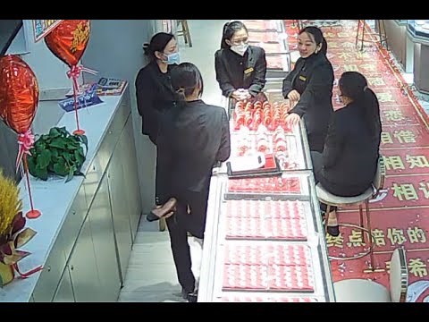 The jewelry store hostess great dipping shoeplay