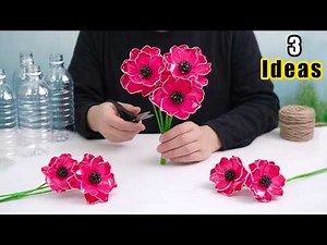 How To Make Flowers From Plastic Bottles | 3 DIY Ideas from Plastic Bottles #plasticbottleCrafts
