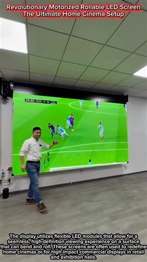 Revolutionary Motorized Rollable LED Screen | The Ultimate Home Cinema Setup