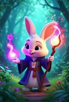 Magical Rabbit Wizard 🐇✨ | Cartoon Bunny in 4K Shorts