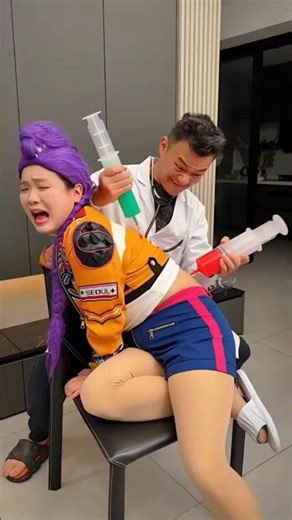 Girl Calls Parents When Doctor Gives Injection 😂💉 #funny #injection #prank