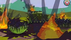 Tank against an army of enemies. Monster Truck Cartoon for children. World of tanks cartoon.