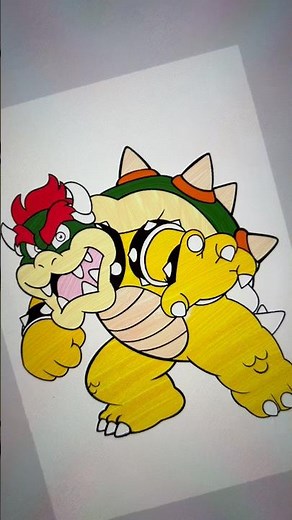 Super Mario Coloring 🐉💛 #art #drawing #colors #supermario