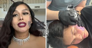 Woman Gets Tattoo Of Ex Boyfriend’s Face On Her Cheeks After He Allegedly Cheated On Her