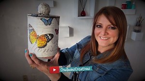 Decorando Latas con servilletas 🛢 💡Mucho más Ideas Fáciles 👉🏼www.YouTube.com/ChuladasCreativas #ChuladasCreativas | Chuladas Creativas