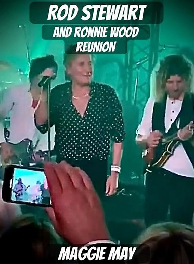 Rare footage Rod Stewart and Ronnie Wood Faces reunion. #rodstewart #ronniewood #kenneyjones #faces