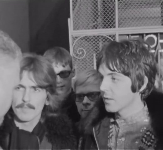 George Harrison, Paul McCartney & Maharishi in Malmö, Sweden (1967)