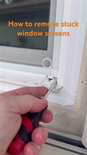 How to remove stuck window screens #shorts￼