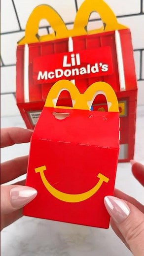 Lil McDonald's Mini Happy Meal Opening Satisfying Video ASMR! 🍟 #shorts #mini #asmr