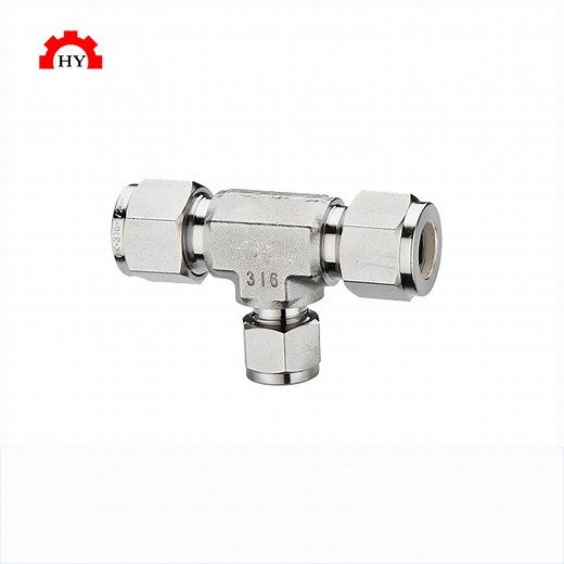 [Hot Item] Stainless Steel 304 316 6000 Psi Twin Ferrule Reducing Union Tee