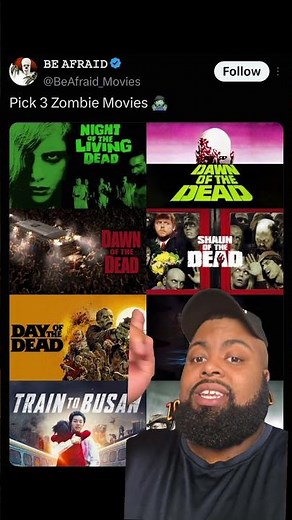 pick 3 zombie movies #zombie #zombies #horror #horrormovies #movie