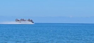LOOK | US Navy Landing Craft Air Cushion (LCAC) vehicle providing crucial amphibious capabilities, simulating the rapid deployment of troops and equipment in a coastal defense scenario. #StrongAFPStrongPhilippines #AFPyoucanTRUST #latestnewsupdate | AFP Radio DWDD