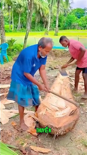 Making a dugout canoe