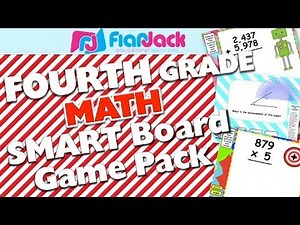 4th Grade Smart Board Math Game Pack