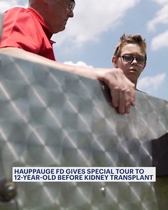 56K views · 1K reactions | SPECIAL TOUR: For most kids, riding in the bucket of a ladder fire truck would be the thrill of a lifetime. But for 12-year-old Wyatt Houppert, the ride was much more than just exciting — it was a powerful reminder that his community stands firmly behind him. - https://bit.ly/4kwZvtw | News 12 Long Island | Facebook