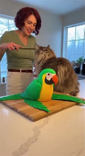 oh don,t cut my parrot Amazing parrot tricks revealed #parrot #birdlover #petcare
