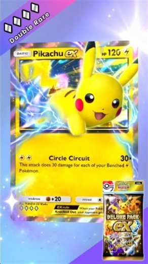 Pikachu EX (Double Rare) in Booster packs Deluxe Pack EX | Pokemon TCG Pocket #pokemontcg