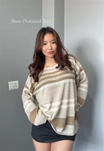 Sheer Oversized Tee for Effortless Style