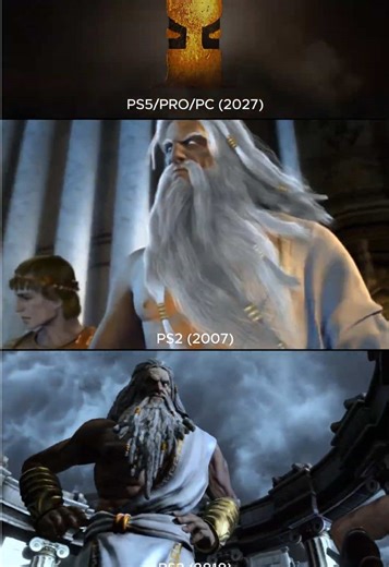 GOD OF WAR TRILOGY REMAKE TRAILER PS5 PRO VS PS3 VS PS2 #godofwar #kratos #fyp #viral #gaming