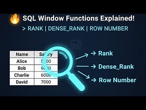 SQL Window Functions Explained in Tamil | RANK() DENSE_RANK() ROW_NUMBER() SUM() AVG()