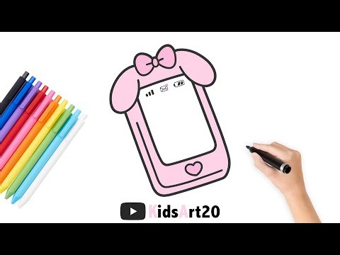 How to Draw a Cute Kawaii Bunny Phone 📱🐰 | Easy Drawing for Kids