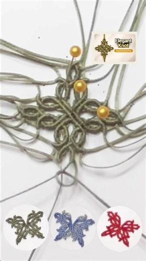 DIY Micro macrame | Celtic Knot Made Easy | how to make a butterfly🦋#micromacrame #macramebracelets