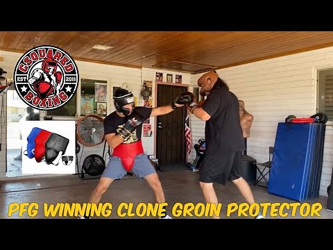 BOXING SPARRING Using PFG Winning Clone Groin Protector AND Bravose Titan Grip Boxing Gloves