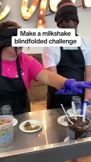 17K views · 405 reactions | Blindfold challenge! Who made the best milkshake? Ali, Patrick, or Shelby? | The Yard Milkshake Bar | Facebook