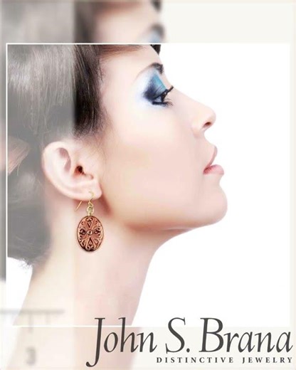 Copper Victorian Oval Dangle Earrings