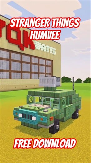 Stranger Things Humvee in Minecraft 🚙 (Free Download)