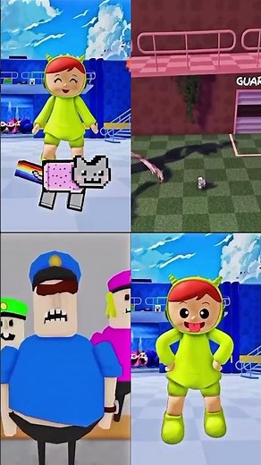 Roblox Nyan Cat Funny Jumpscare's #pocoyo #labubu #strangerthings